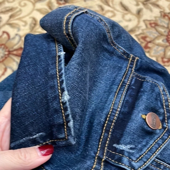 Nanette Lepore Embroidered Floral Denim Jacket Size S - Picture 14 of 14
